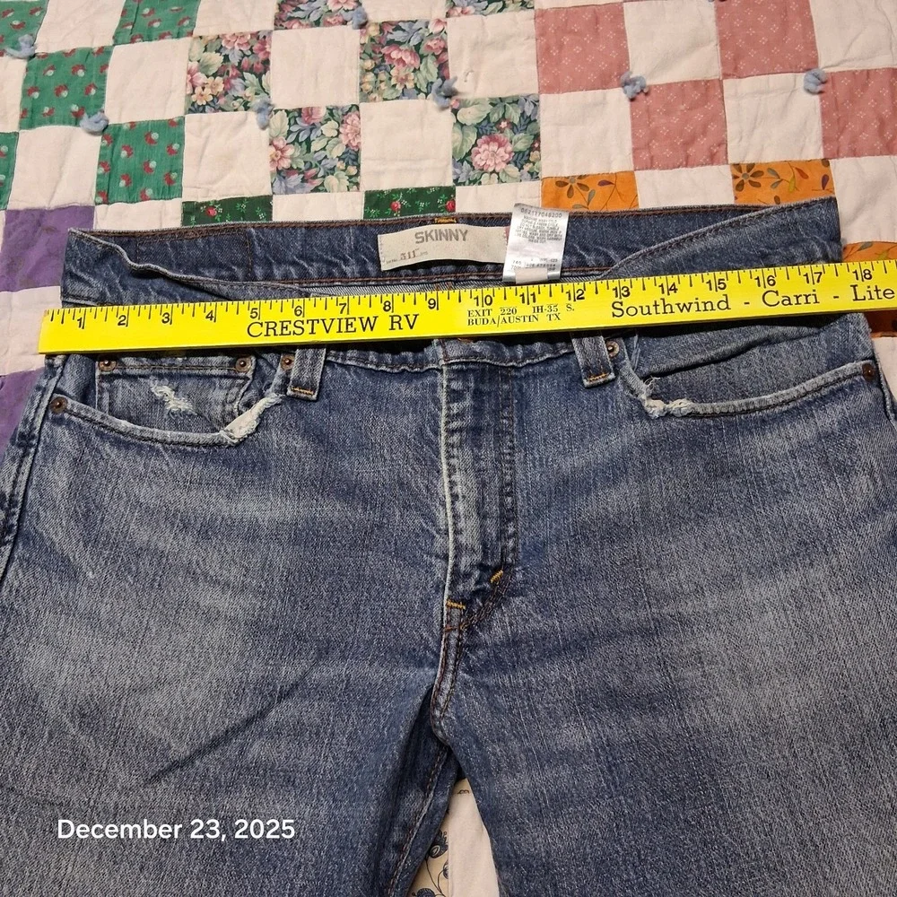 Levi's 511 Blue Jeans Men 36x30 Slim Fit Skinny Leg Denim Pants‎ Stone Wash